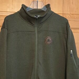 Men's‎ Full Zip Fleece Jacket Bretton Woods Ski Resort Olive Green XL